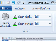 การปรับระดับเสียงในโปรแกรม