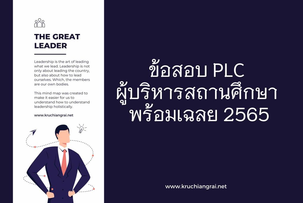 ข้อสอบ PLC ผู้บริหารสถานศึกษา พร้อมเฉลย
