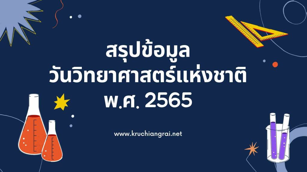 สรุปวันวิทยาศาสตร์แห่งชาติ 2565 ประวัติ ที่มา และคำขวัญ