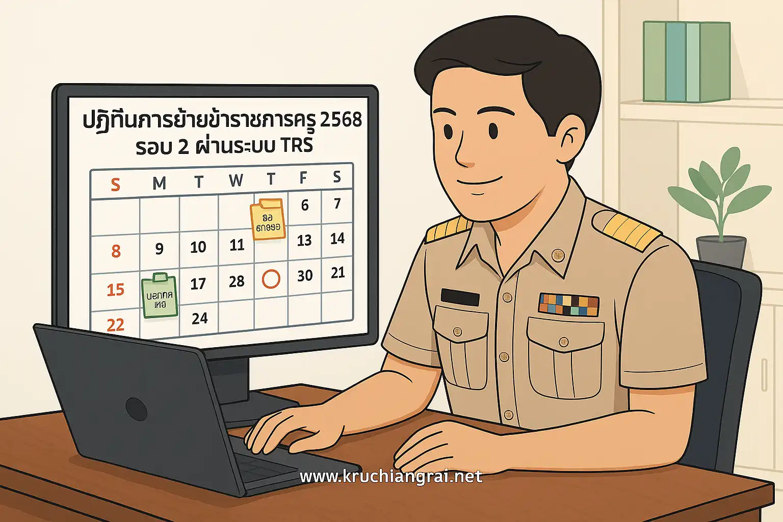 ปฏิทินการย้ายข้าราชการครู 2568 รอบ 2/68 ผ่านระบบ TRS - ครูเชียงราย
