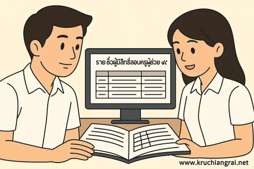 วิธีตรวจสอบรายชื่อผู้มีสิทธิ์สอบครูผู้ช่วย 68 (ปี 2568) ออนไลน์