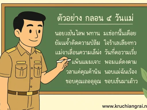 แจกตัวอย่าง กลอน 8 วันแม่ ปี 2568