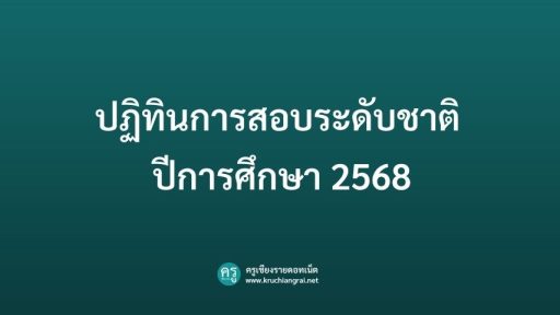 ปฏิทินการสอบระดับชาติ ปีการศึกษา 2568