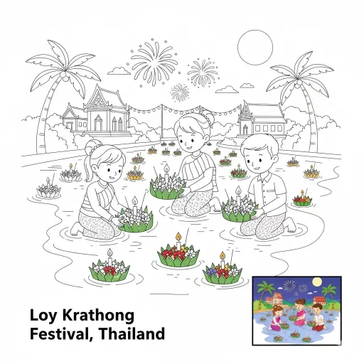 รูประบายสีลอยกระทง