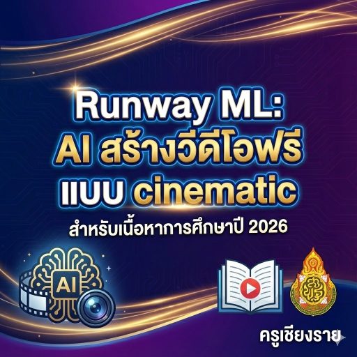 Runway ML AI สร้างวีดีโอฟรี แบบ cinematic สำหรับเนื้อหาการศึกษาปี 2026