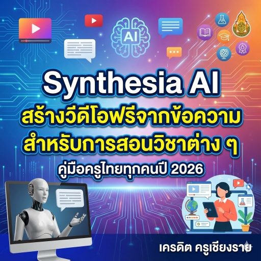 Synthesia AI สร้างวีดีโอฟรีจากข้อความ สำหรับการสอนวิชาต่าง ๆ คู่มือครูไทยทุกคนปี 2026