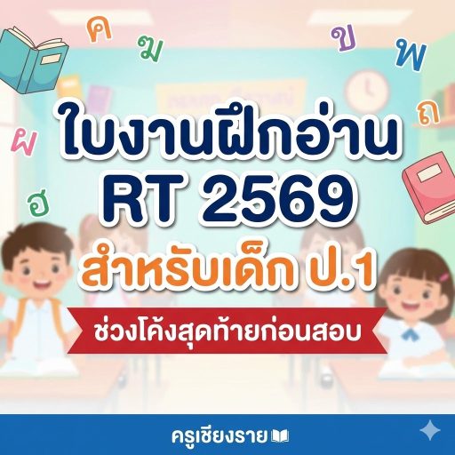 สำหรับครูและผู้ปกครองเตรียมพร้อม ป.1 เสริมทักษะ “อ่านรู้เรื่อง” (จับใจความ, เขียนเล่า) และ “อ่านออกเสียง” (คำ, ข้อความ, ถูกต้องชัดเจน) ควรใช้ใบงานฝึกซ้ำๆ, อ่านนิทาน/เรื่องง่ายๆก่อน, ฝึกออกเสียงตามธรรมชาติ, จับใจความสำคัญ, และทบทวนบ่อยๆ เพื่อเตรียมพร้อมสอบ RT โดยมีสื่อการสอน เช่น ชุดแบบฝึกจากโซเชียลมีเดีย และเทคนิคช่วยจำ/เข้าใจ เช่น SQ3R (Survey, Question, Read, Recall, Review). การเสริมทักษะ "การอ่านรู้เรื่อง" (Reading Comprehension) ฝึกจับคู่คำและเขียนเล่า: ใช้แบบฝึกหัดจับคู่คำและให้เขียนเล่าเรื่องจากภาพ/คำง่ายๆ เพื่อฝึกความเข้าใจและเรียบเรียง. ตั้งคำถามขณะอ่าน: เมื่ออ่านเรื่องอะไรก็ตาม ให้ถาม "ใคร? ทำอะไร? ที่ไหน? เมื่อไหร่? อย่างไร? ทำไม?" เพื่อฝึกจับใจความสำคัญ. สรุปความ (Recall): หลังอ่านจบ ให้น้องลองนึกและเล่าสิ่งที่อ่านไปให้ฟัง (เป็นการฝึก Recall ในเทคนิค SQ3R). อ่านจากง่ายไปยาก: เริ่มจากนิทานสั้นๆ ภาพเยอะๆ แล้วค่อยๆ ไปเรื่องยาวขึ้น เพื่อฝึกสมาธิและทำความเข้าใจ.