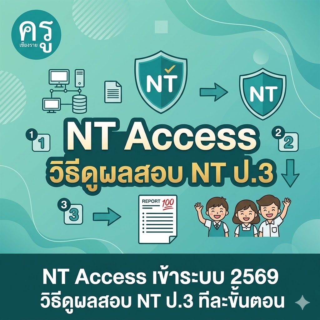 NT Access เข้าระบบ 2569 วิธีดูผลสอบ NT ป.3 ทีละขั้นตอน