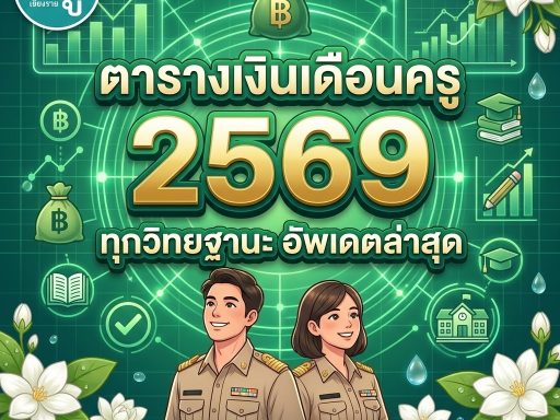 ตารางเงินเดือนครู 2569 ทุกวิทยฐานะ อัพเดตล่าสุด