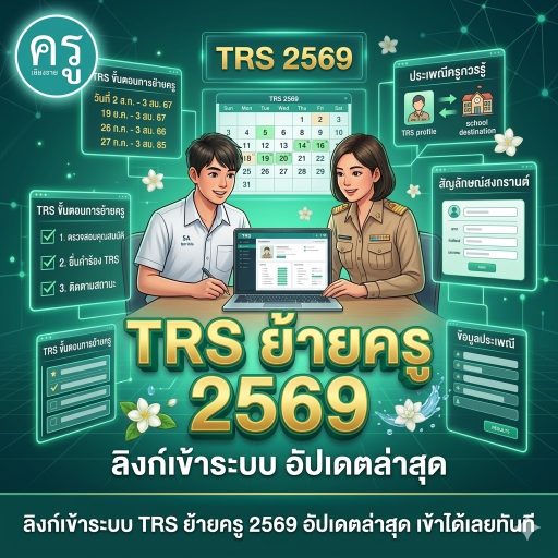 ลิงก์เข้าระบบ TRS ย้ายครู 2569 อัปเดตล่าสุด เข้าได้เลยทันที