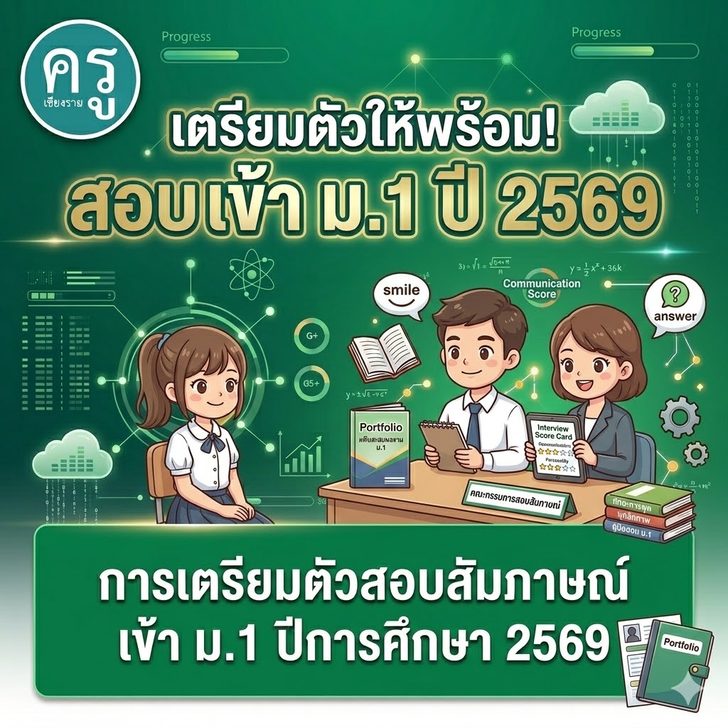 เตรียมตัวสอบสัมภาษณ์เข้า ม.1 ปี 2569 ให้ผ่านฉลุย