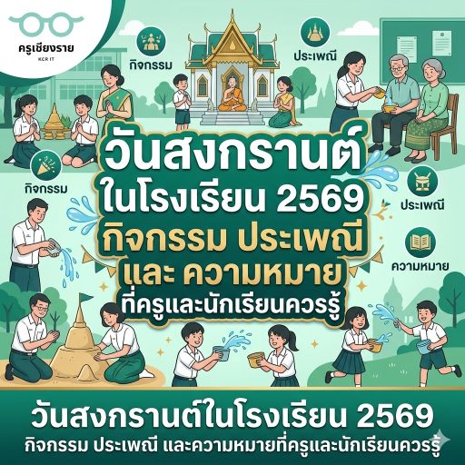 วันสงกรานต์ในโรงเรียน 2569 กิจกรรม ประเพณี และความหมายที่ครูและนักเรียนควรรู้
