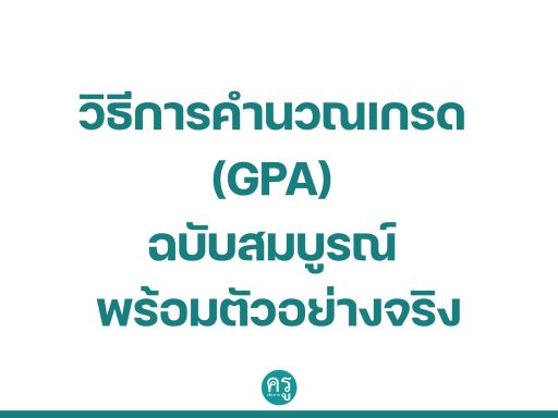 วิธีการคำนวณเกรด (GPA) ฉบับสมบูรณ์ พร้อมตัวอย่างจริง