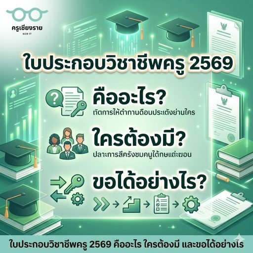 ใบประกอบวิชาชีพครู 2569 คืออะไร ใครต้องมี และขอได้อย่างไร
