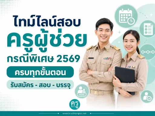 ไทม์ไลน์สอบครูผู้ช่วยกรณีพิเศษ 2569 ครบทุกขั้นตอน รับสมัคร-สอบ-บรรจุ