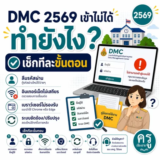 DMC 2569 เข้าไม่ได้ ทำยังไง เช็กทีละขั้นตอน