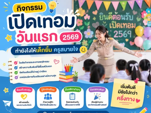 กิจกรรมเปิดเทอมวันแรก 2569 ทำยังไงให้เด็กยิ้ม ครูสบายใจ