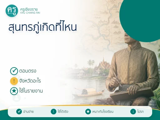 สุนทรภู่เกิดที่ไหน จังหวัดอะไร