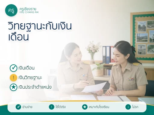 วิทยฐานะครูมีผลต่อเงินเดือนและเงินประจำตำแหน่ง
