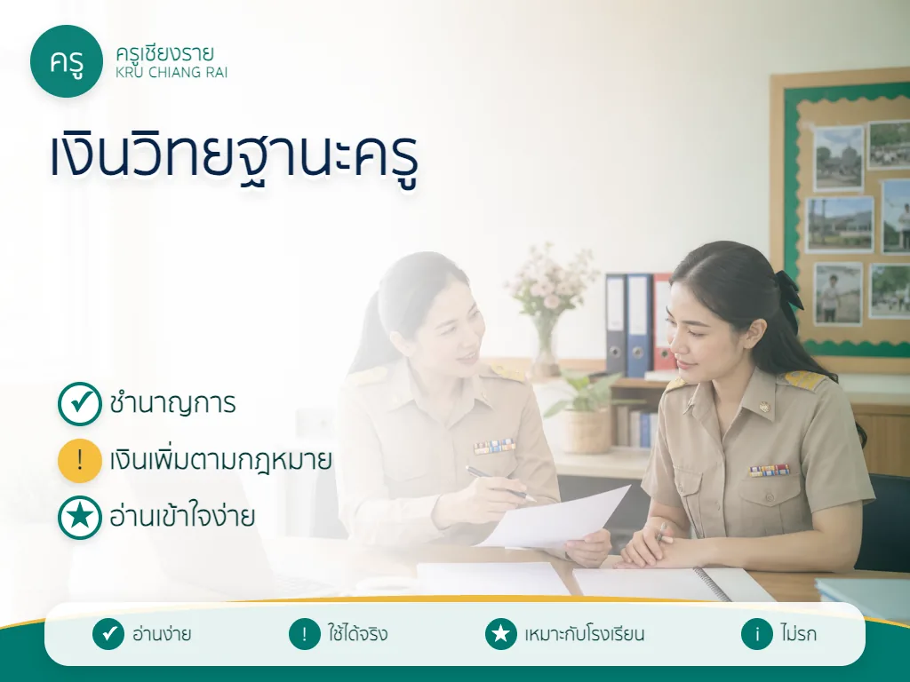 ครูรุ่นพี่อธิบายเงินวิทยฐานะให้ครูใหม่