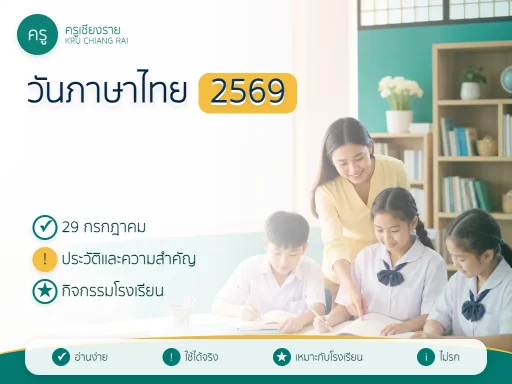 วันภาษาไทย 2569 ตรงกับวันไหน ประวัติ ความสำคัญ และกิจกรรมโรงเรียน