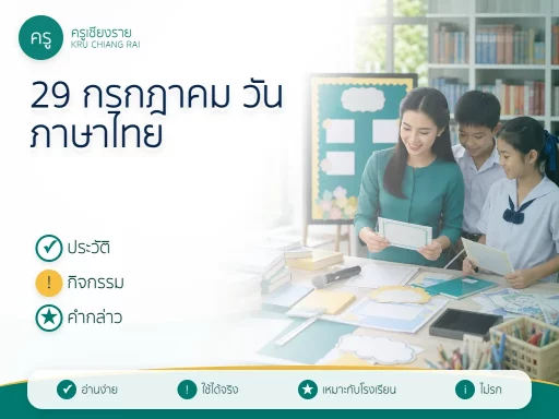 29 กรกฎาคม วันภาษาไทยแห่งชาติ รวมประวัติ กิจกรรม และคำกล่าวสำหรับครู