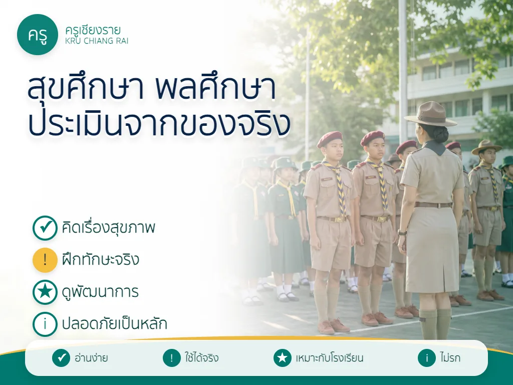 ออกแบบกิจกรรมสุขศึกษาและพลศึกษาและประเมินตามสภาพจริง
