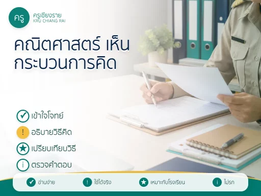 ออกแบบแผนการสอนคณิตศาสตร์ให้เห็นกระบวนการคิด