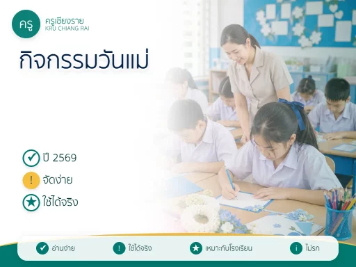 กิจกรรมวันแม่แห่งชาติ 2569 ในโรงเรียน