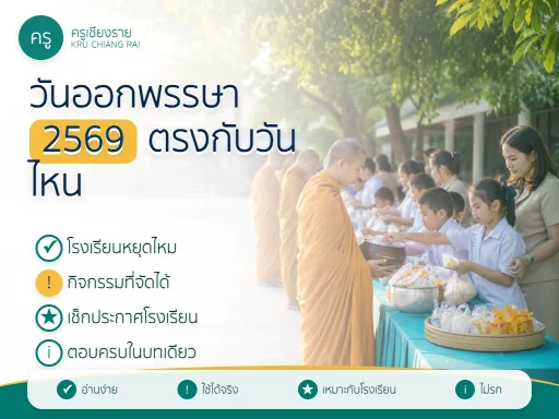 วันออกพรรษา 2569 ตรงกับวันไหน โรงเรียนหยุดไหม