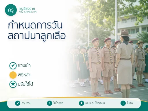 กำหนดการวันสถาปนาลูกเสือ 2569