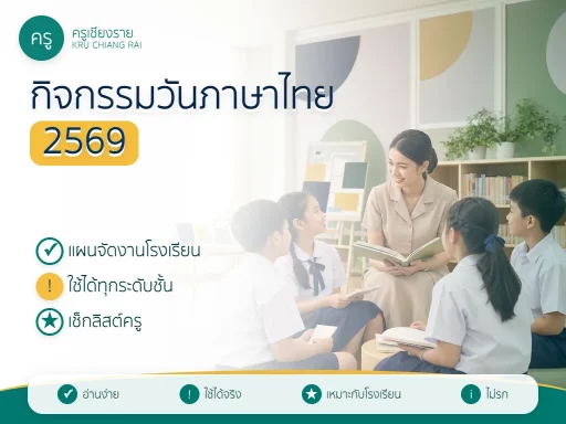 กิจกรรมวันภาษาไทยแห่งชาติ 2569 ในโรงเรียน