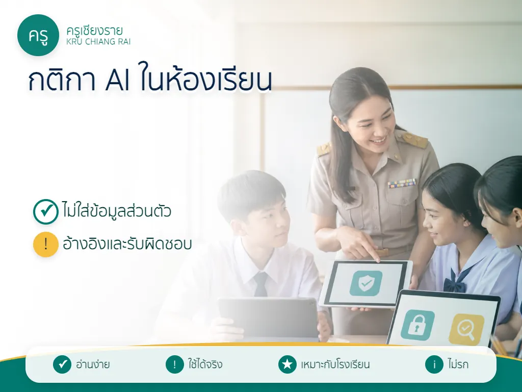 แนวทางใช้ จริยธรรม AI ในการศึกษา ในห้องเรียนอย่างเหมาะสม
