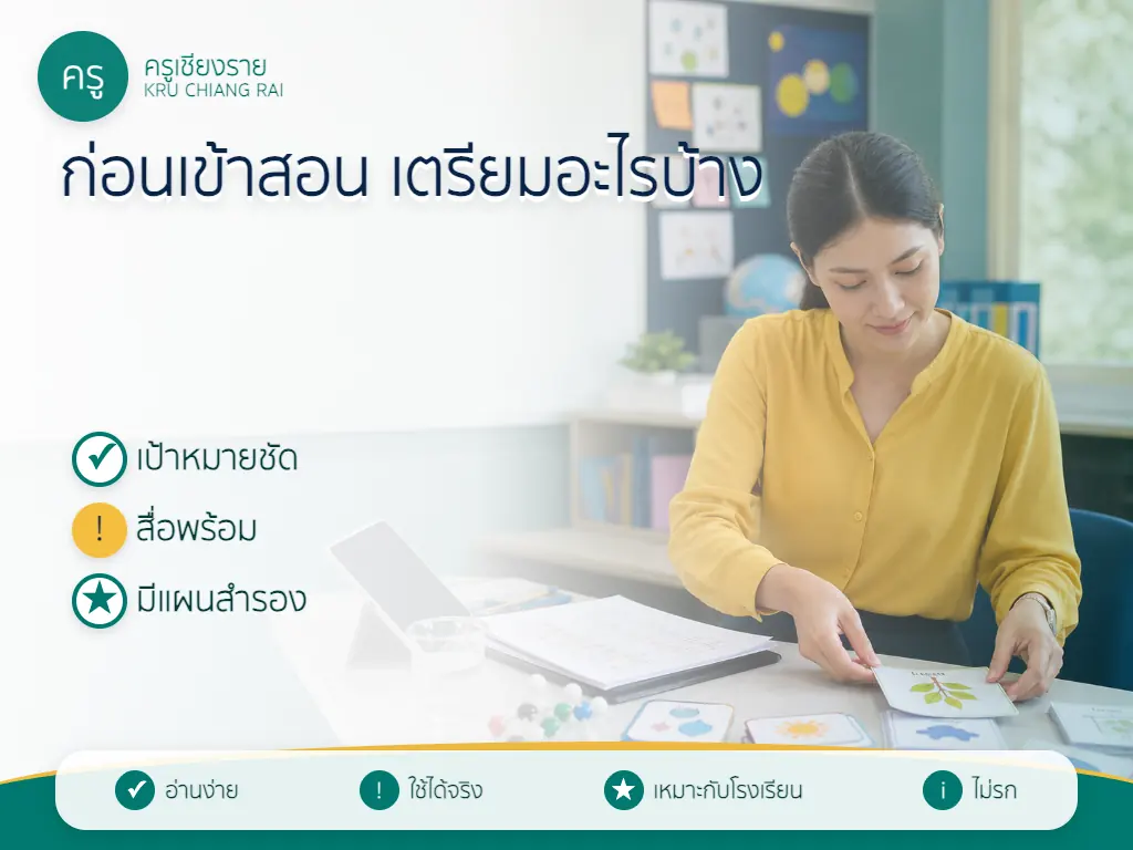 เช็กลิสต์เตรียมการสอนก่อนเข้าห้องเรียน