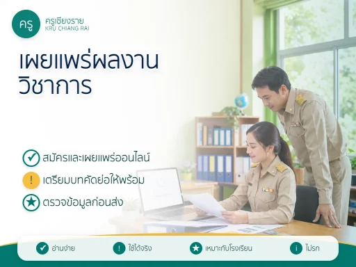 เผยแพร่ผลงานวิชาการกับเว็บไซต์ครูเชียงราย