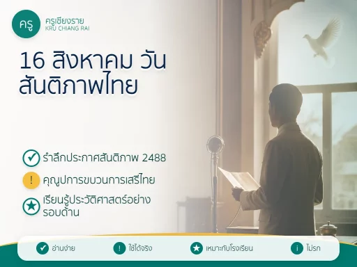 16 สิงหาคม วันสันติภาพไทย 2569