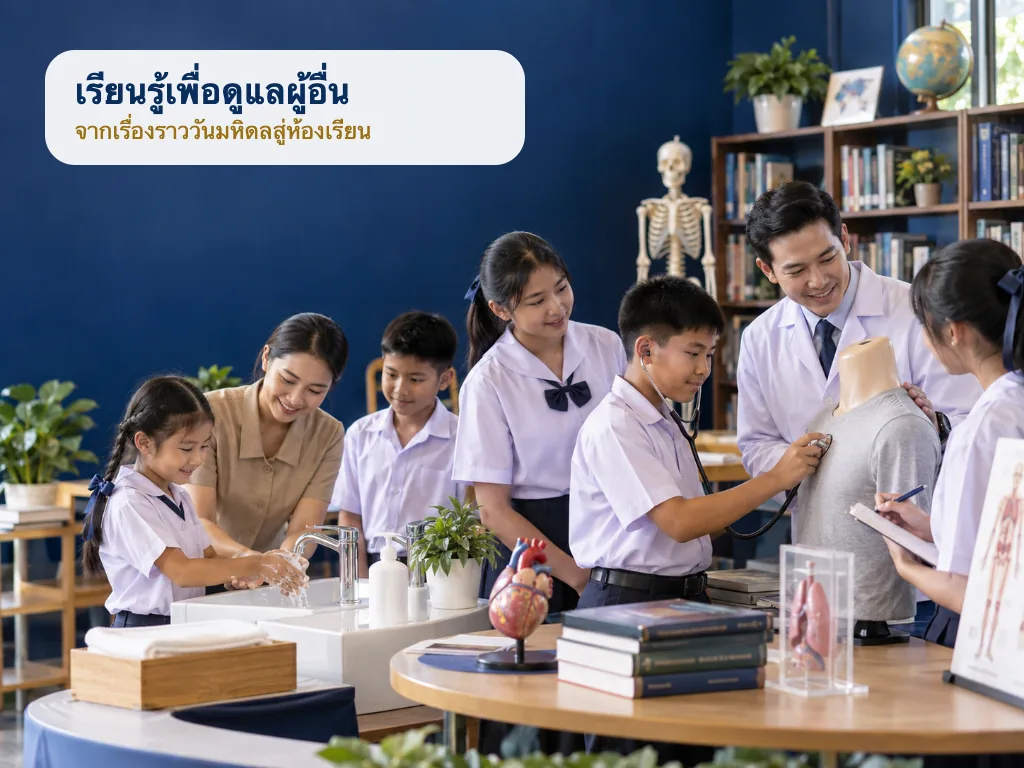 ฐานกิจกรรมสุขภาพในโรงเรียนสำหรับการเรียนรู้วันมหิดล