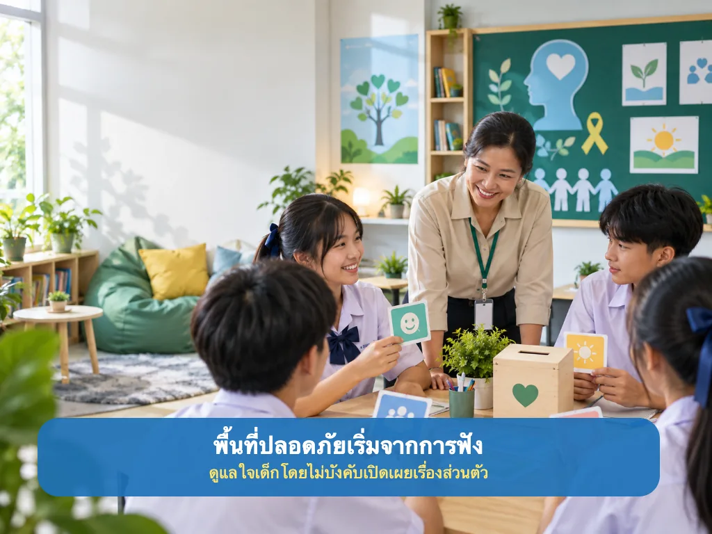 กิจกรรมวันสุขภาพจิตโลกในโรงเรียนที่เน้นพื้นที่ปลอดภัยและการรับฟัง