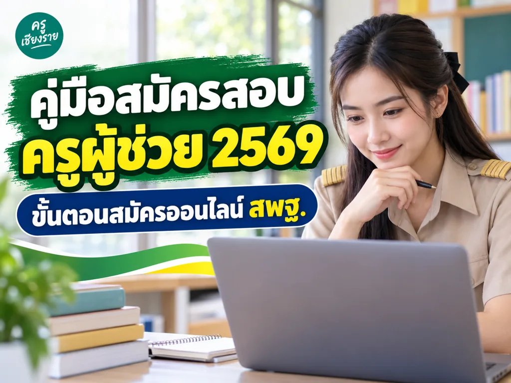 คู่มือสมัครสอบครูผู้ช่วย 2569 ขั้นตอนสมัครออนไลน์ สพฐ.