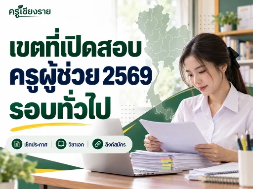 เขตที่เปิดสอบครูผู้ช่วย 2569 รอบทั่วไป เช็กประกาศ วิชาเอก และลิงก์สมัคร